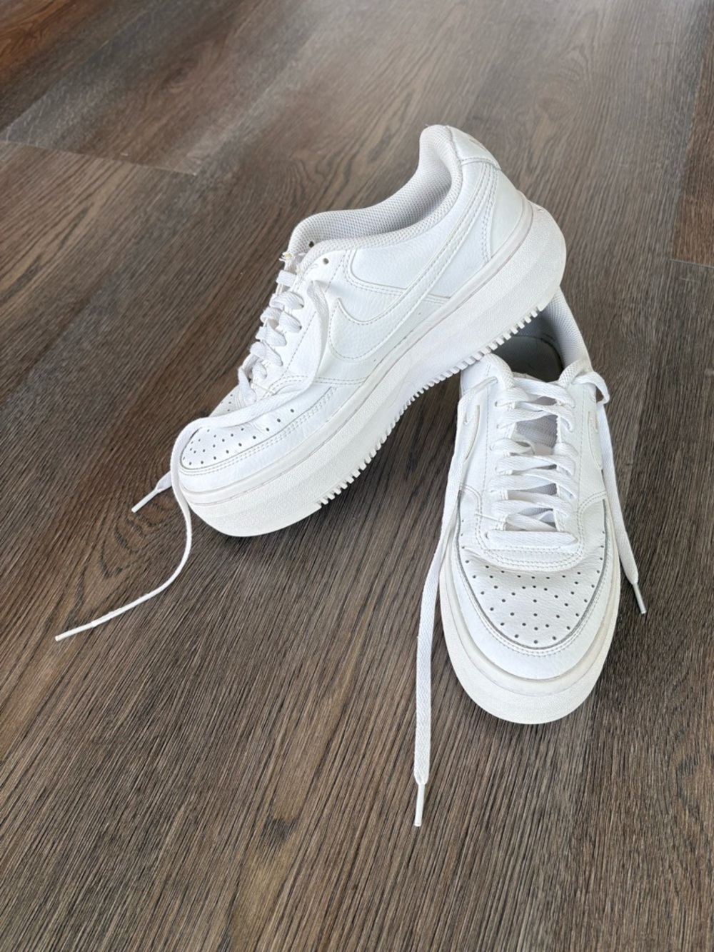 Nike White Women's Platform Sneakers